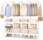 Guarda Roupa Organizador Com 4 Col. Roupeiro Expositor Branco