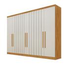 Guarda Roupa Oxford 6 Portas 4 Ripadas 4 Gavetas MDF - MadeMarcs