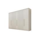Guarda Roupa Oxford 6 Portas 6 Gavetas Com Ripado 100% Mdf Off White - Made Marcs