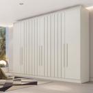 Guarda-Roupa Oxford 6 Portas 6 Gavetas com Ripado 100% Mdf Off White - Mademarques