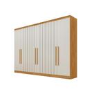Guarda Roupa Oxford 6 Portas 6 Gavetas Com Ripado 100% Mdf Peroba Off White - Made Marcs