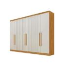 Guarda Roupa Oxford 6 Portas 6 Gavetas Com Ripado 100 Mdf Peroba Off White Made Marcs