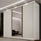 Guarda-Roupa para Casal com Espelho San Marino 100% MDF Branco