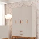 Guarda-roupa para Quarto de Bebê 4 Portas Flip