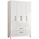 Guarda Roupa Paraty 111cm 4 Portas Branco Moval Guarda Roupa Paraty 111cm 4 Portas Branco Moval