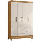 Guarda Roupa Paraty 111cm 4 Portas Freijó Off White Moval