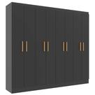 Guarda Roupa Paris Evidencia Casal 8 Portas Cor Preto