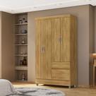 Guarda Roupa Pequeno Ideal 4 Portas e 2 Gavetas Para Quarto de Hospedes