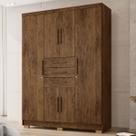 Guarda Roupa Pequeno Taurus 6 Portas 3 Gavetas Marrom - Vila Rica Guarda Roupa Pequeno Taurus 6 Portas 3 Gavetas Marrom - Vila Rica