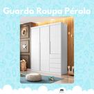 Guarda Roupa Pérola 3p Branco_ Phoenix Baby