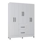 Guarda Roupa Poquema Capri 6 Portas E 2 Gavetas Branco