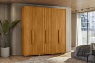 Guarda Roupa Portinari 100% MDF - 6 Portas de Abrir C/ Amortecimento - 4 Gavetas c/ Corrediças Telescópicas -Cinamomo