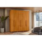 Guarda Roupa Portinari Mdf 6 Portas De Abrir Com Amortecimento 4 Gavetas Com Corrediças Telescópicas