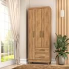 Guarda-Roupa Porto 3 Portas 2 Gavetas 75x180x40cm
