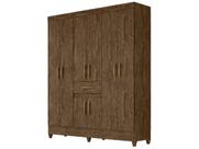 Guarda Roupa Portugal 165cm 8 Portas Castanho Wood Moval
