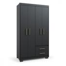 Guarda Roupa Primacy 4 Portas 2 Gavetas Preto Fosco Batrol Guarda Roupa Primacy 4 Portas 2 Gavetas Preto Fosco Batrol