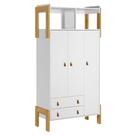 Guarda Roupa Quarto Infantil Bebê 3 Portas 2 Gavetas com Nicho Fantasia 4375