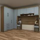 Guarda Roupa Queen Modulado Cp01 Delphi Avelã/Grey L01 - Mpozenato