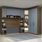 Guarda Roupa Queen Modulado Cp04 Delphi Avelã/Grey L01 - Mpozenato