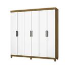 Guarda Roupa R22 6 Portas 2 Gavetas Carioca Móveis Cinamomo Branco