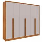 Guarda Roupa Realeza Casal 6 Portas 6 Gavetas Tcil Cor Cinamomo Off White