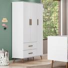 Guarda Roupa Retrô Gabi 3 Portas Branco Mobili