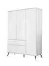 Guarda Roupa Retro Melinda 3 Portas Branco - FbABY
