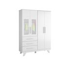 Guarda Roupa Retro Moveis Peroba Infantil 100% MDF 04 portas 03 gavetas
