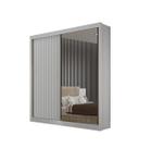 Guarda Roupa Ripado Espelho Gavetas Lugano 100% MDF - Marcs