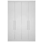 Guarda Roupa Rizon Módulo 4 Portas 3 Gavetas Novo Horizonte Cor Branco