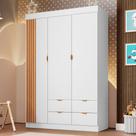 Guarda Roupa Roupeiro 03 Portas 04 Gavetas Ayla Branco Acetinado Phoenix Baby Guarda Roupa Roupeiro 03 Portas 04 Gavetas Ayla Branco Acetinado Phoenix Baby