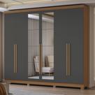 Guarda Roupa Roupeiro 6 Portas e 3 Gavetas Espelho 270cm CB01T580 Kappesberg