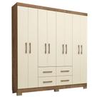 Guarda Roupa / Roupeiro Barcellona 2126R Itapema 8 Portas 4 Gavetas 183x182x40cm