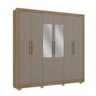 Guarda Roupa Roupeiro Casal 232cm com 6 Portas e Espelhos CB01M569 Kappesberg