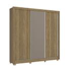 Guarda Roupa Roupeiro Casal com 3 Portas de Correr e 2 Gavetas CB03M570 Kappesberg