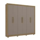 Guarda Roupa Roupeiro Casal com 6 Portas e 2 gavetas CB02M569 Kappesberg