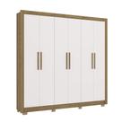 Guarda Roupa Roupeiro Casal com 6 Portas e 3 gavetas CB04M569 Kappesberg