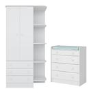 Guarda Roupa Roupeiro Infantil 825 com Cômoda 2523 Doce Sonho Qmovi Branco Guarda Roupa Roupeiro Infantil 825 com Cômoda 2523 Doce Sonho Qmovi Branco