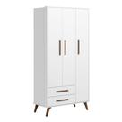 Guarda Roupa Roupeiro Infantil Qencanto Retrô Qmovi Branco Acetinado