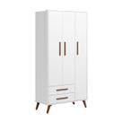 Guarda Roupa Roupeiro Infantil Qencanto Retrô Qmovi Branco