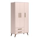 Guarda Roupa Roupeiro Infantil Qencanto Retrô Qmovi Rosa