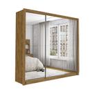 Guarda Roupa Roupeiro Isabela Master 3 Portas de Correr com Espelho 4 Gavetas Carioca Cinamomo