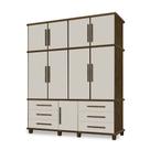 Guarda Roupa Roupeiro Magnólia 4 Portas Malbec/Off White