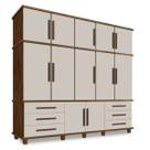 Guarda Roupa Roupeiro Magnólia 5 Portas Malbec/Off White