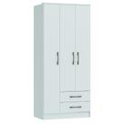 Guarda Roupa / Roupeiro Moscou 4300A 3 Portas e 2 Gavetas Castro Branco Line Guarda Roupa / Roupeiro Moscou 4300A 3 Portas e 2 Gavetas Castro Branco Line