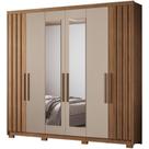 Guarda Roupa Roupeiro Moval Atlanta 6 Portas e 4 Gavetas MDP 204x204x48cm