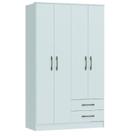 Guarda Roupa / Roupeiro Tóquio 4400A 4 Portas e 2 Gavetas Castro Branco Line