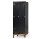 Guarda-Roupa Rústico 2 Portas e 1 Gavetas - Madeira Maciça e MDF Guarda-Roupa Rústico 2 Portas e 1 Gavetas - Madeira Maciça e MDF