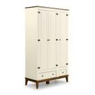 Guarda-Roupa Rústico 3 Portas e 2 Gavetas - Madeira Maciça e MDF Guarda-Roupa Rústico 3 Portas e 2 Gavetas - Madeira Maciça e MDF