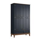 Guarda-Roupa Rústico 3 Portas e 2 Gavetas - Madeira Maciça e MDF Guarda-Roupa Rústico 3 Portas e 2 Gavetas - Madeira Maciça e MDF
